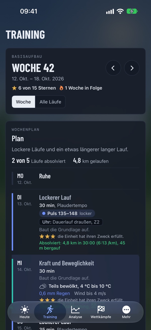 Wochenplan in Mila